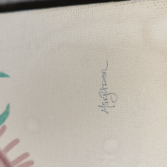 2 Fun Cat Prints on Canvas Vivid Colors paint over print giving 3D effect signed - Picture 8 of 8